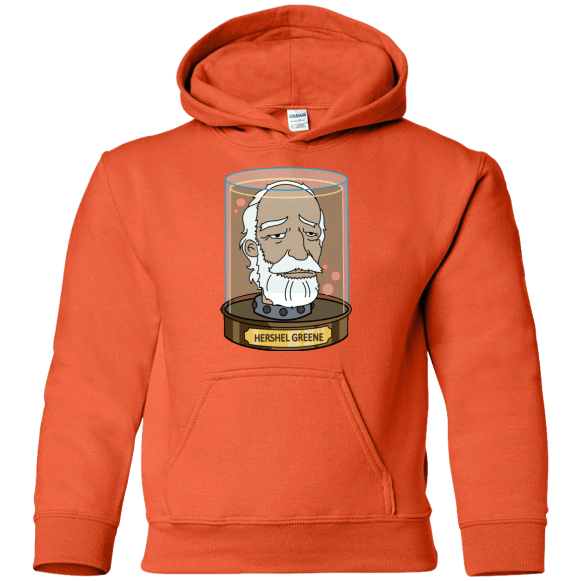 Sweatshirts Orange / YS Hershel Greene Head Youth Hoodie