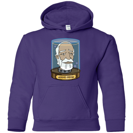 Sweatshirts Purple / YS Hershel Greene Head Youth Hoodie