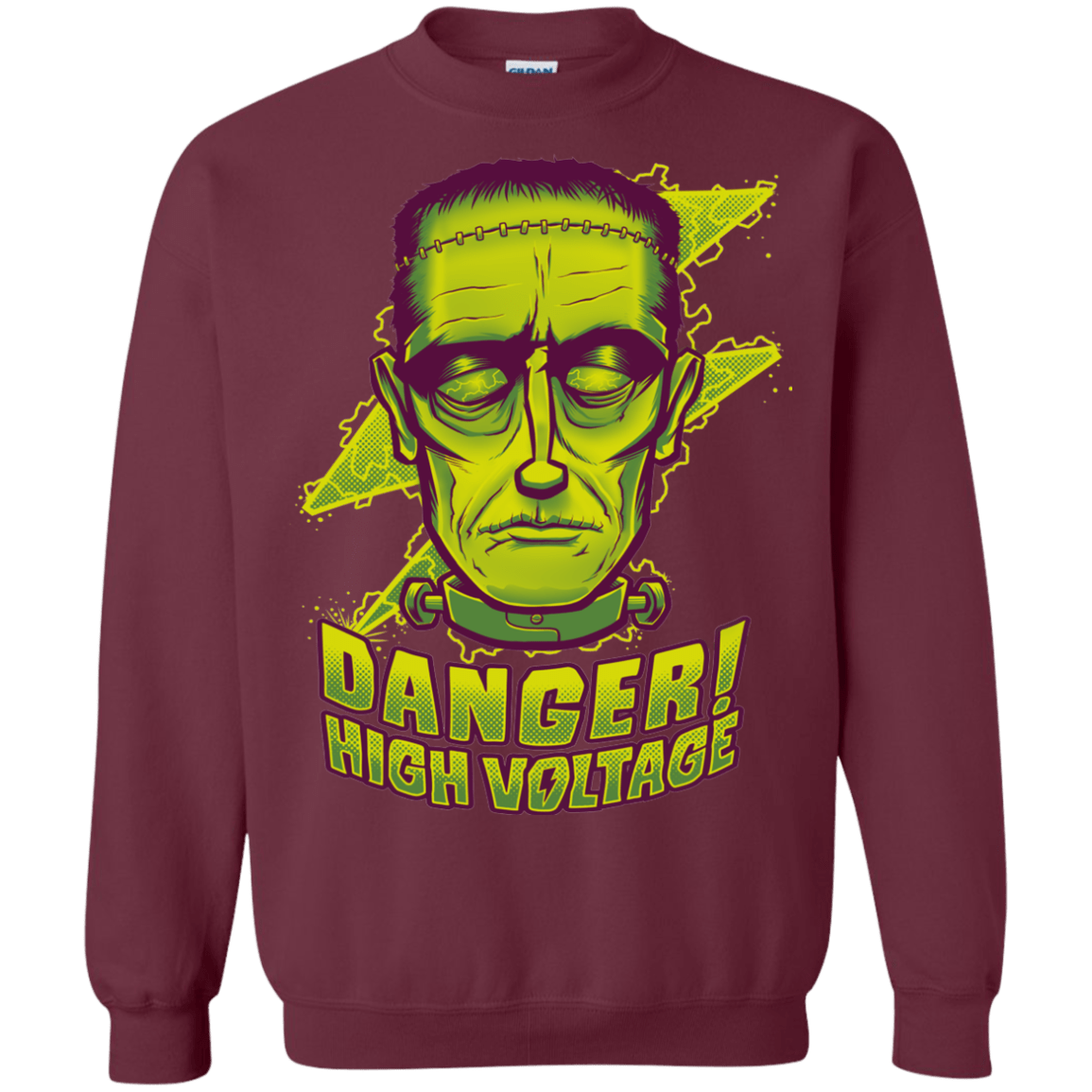 Sweatshirts Maroon / Small HIGH VOLTAGE Crewneck Sweatshirt