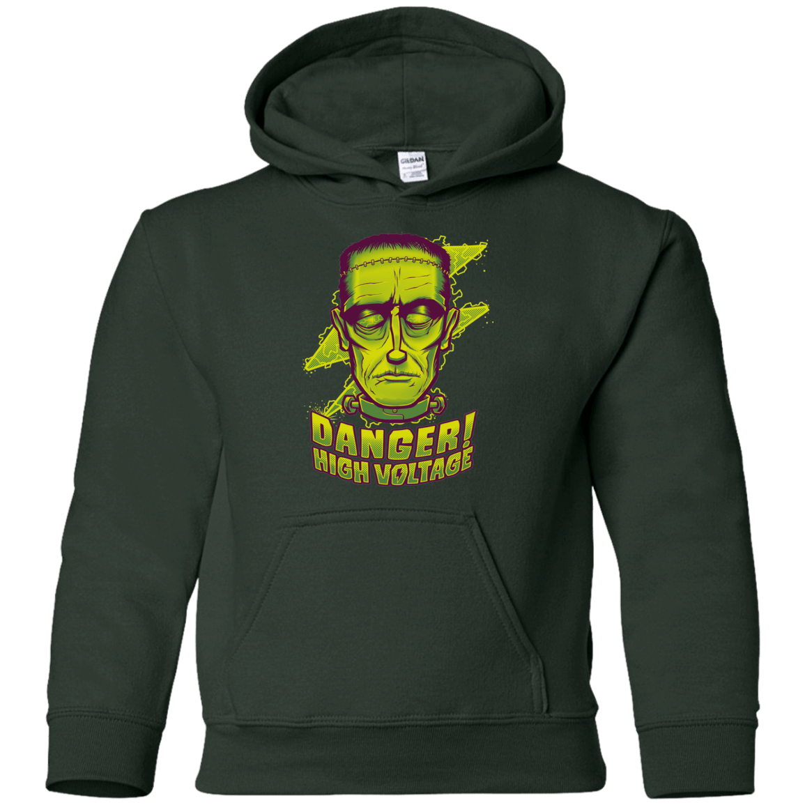 Sweatshirts Forest Green / YS HIGH VOLTAGE Youth Hoodie