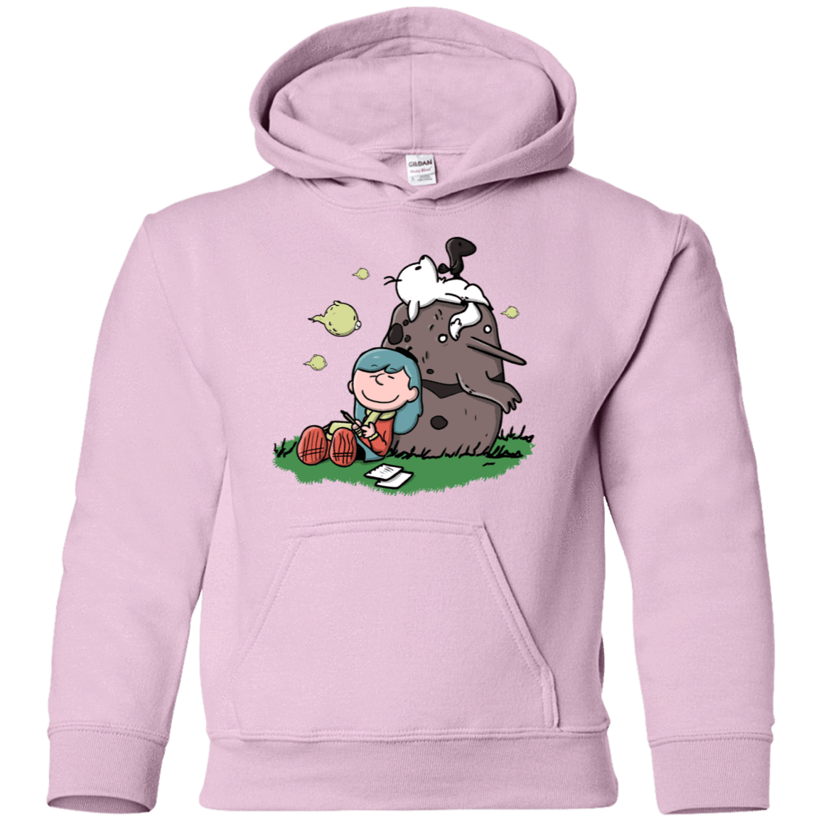 Sweatshirts Light Pink / YS Hilda Brown Youth Hoodie