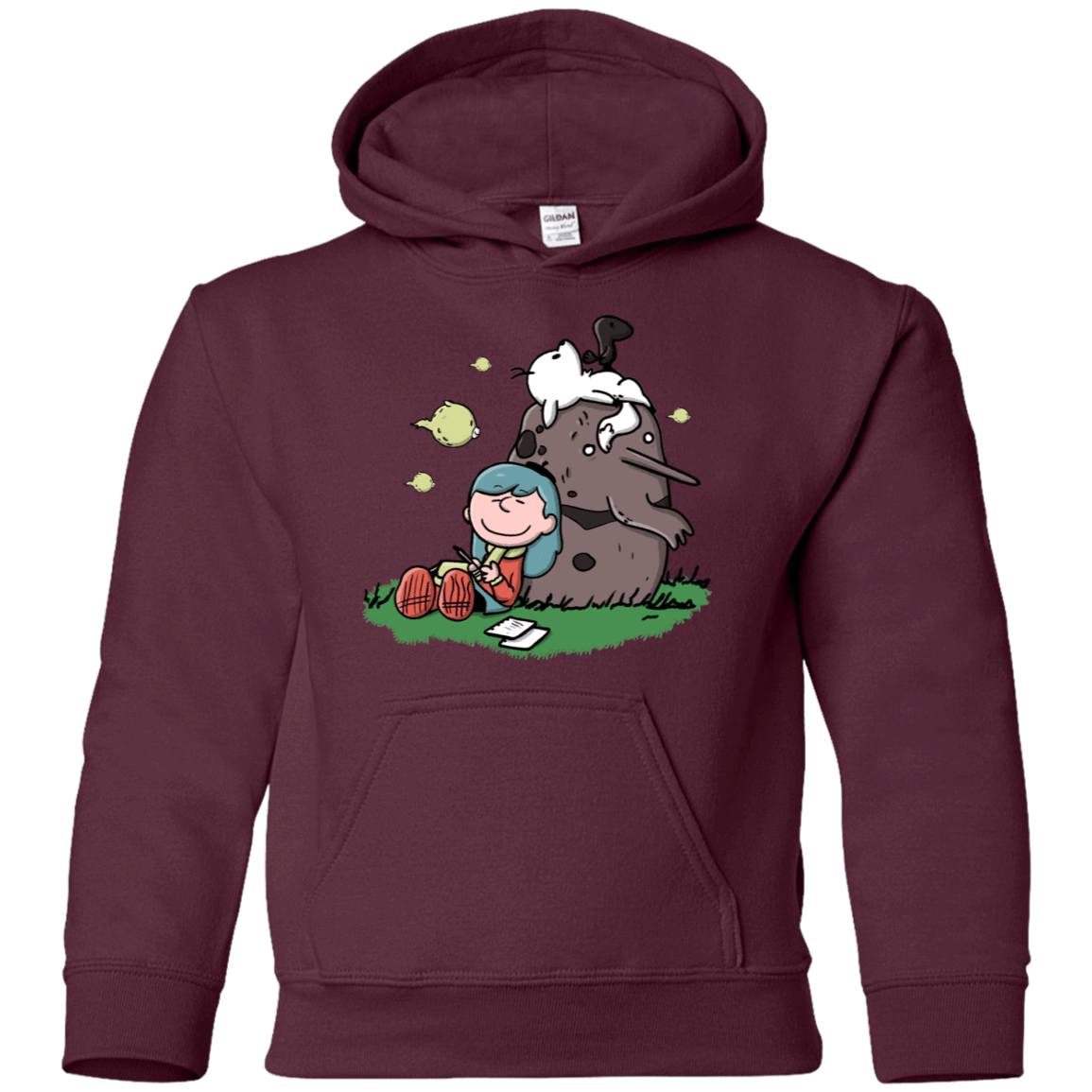 Sweatshirts Maroon / YS Hilda Brown Youth Hoodie