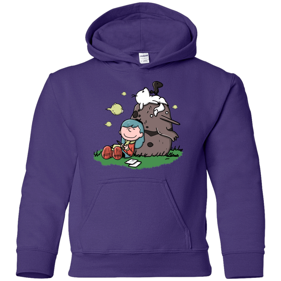 Sweatshirts Purple / YS Hilda Brown Youth Hoodie