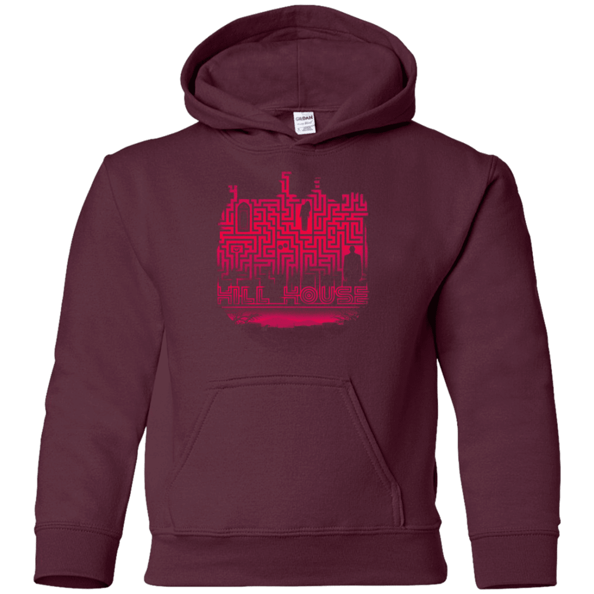 Sweatshirts Maroon / YS Hill House Silhouette Youth Hoodie