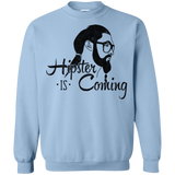 Sweatshirts Light Blue / Small Hipster is Coming Crewneck Sweatshirt