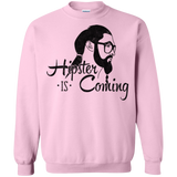 Sweatshirts Light Pink / Small Hipster is Coming Crewneck Sweatshirt