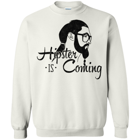 Sweatshirts White / Small Hipster is Coming Crewneck Sweatshirt