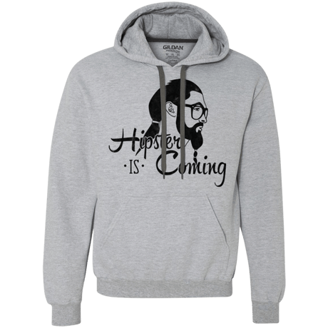 Sweatshirts Sport Grey / Small Hipster is Coming Premium Fleece Hoodie