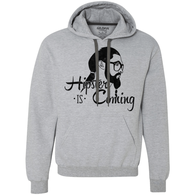 Sweatshirts Sport Grey / Small Hipster is Coming Premium Fleece Hoodie