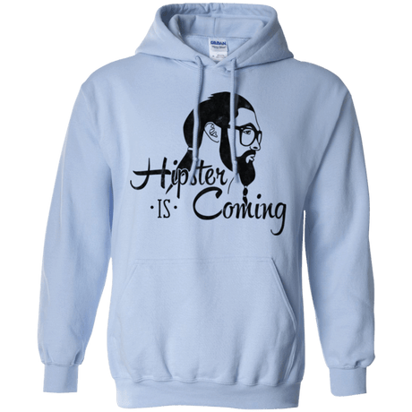 Sweatshirts Light Blue / Small Hipster is Coming Pullover Hoodie