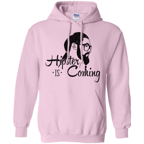 Sweatshirts Light Pink / Small Hipster is Coming Pullover Hoodie