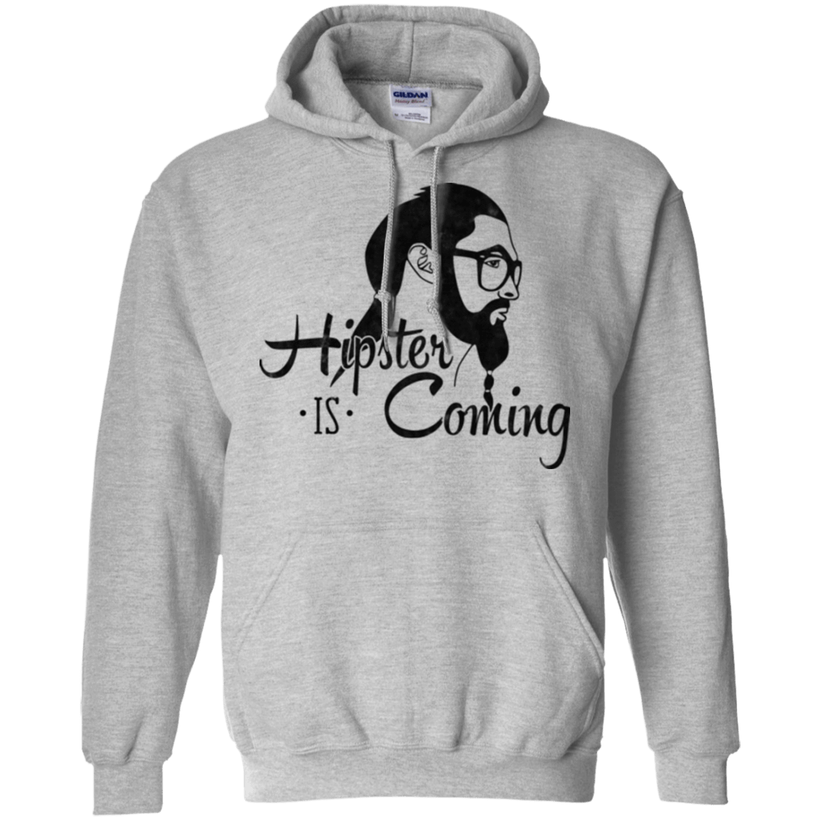 Sweatshirts Sport Grey / Small Hipster is Coming Pullover Hoodie