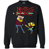 Sweatshirts Black / S Hipsters Time Crewneck Sweatshirt