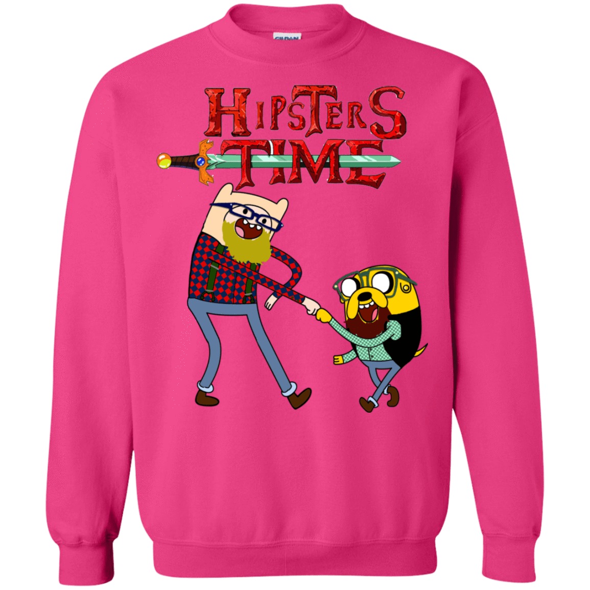 Sweatshirts Heliconia / S Hipsters Time Crewneck Sweatshirt