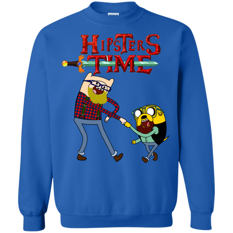 Sweatshirts Royal / S Hipsters Time Crewneck Sweatshirt