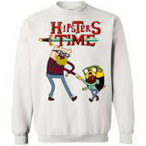 Sweatshirts White / S Hipsters Time Crewneck Sweatshirt