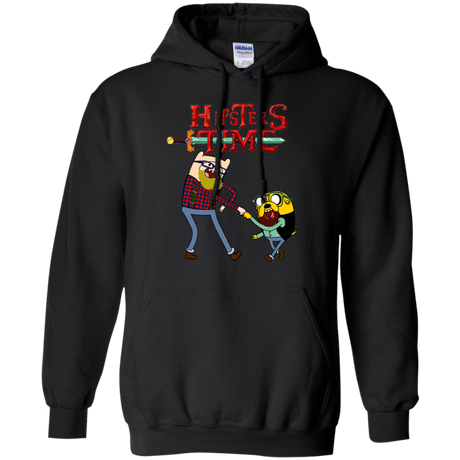 Sweatshirts Black / S Hipsters Time Pullover Hoodie