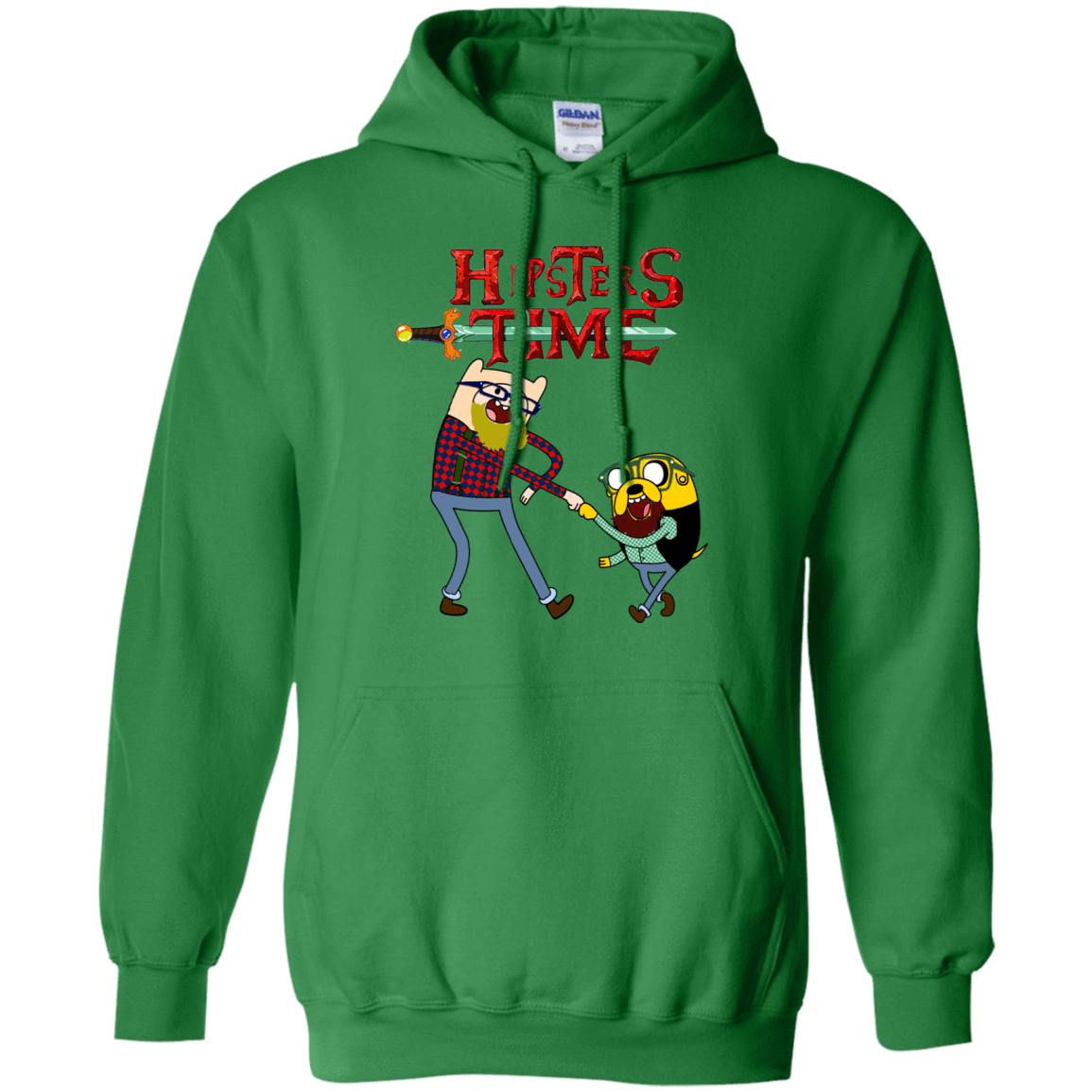 Sweatshirts Irish Green / S Hipsters Time Pullover Hoodie