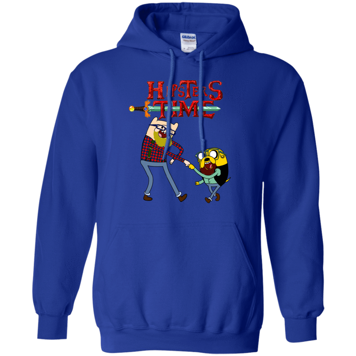 Sweatshirts Royal / S Hipsters Time Pullover Hoodie