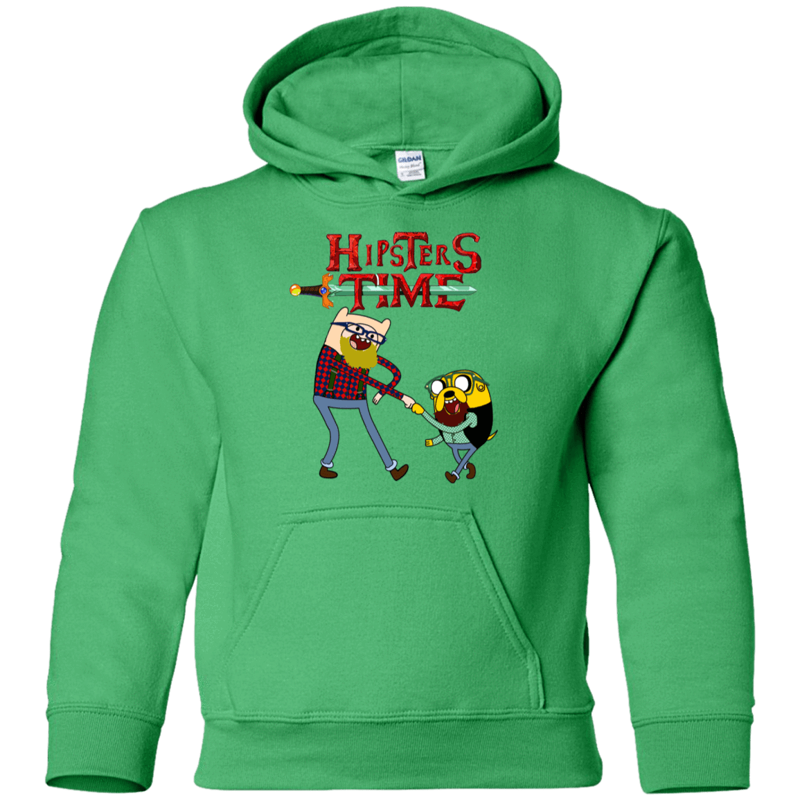 Sweatshirts Irish Green / YS Hipsters Time Youth Hoodie