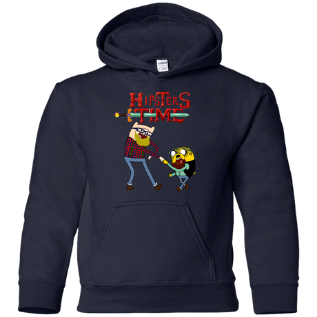 Sweatshirts Navy / YS Hipsters Time Youth Hoodie