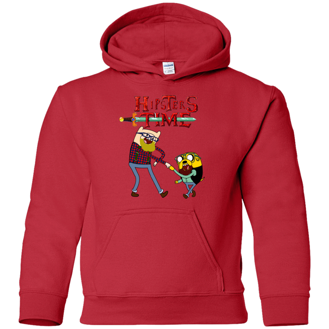 Sweatshirts Red / YS Hipsters Time Youth Hoodie