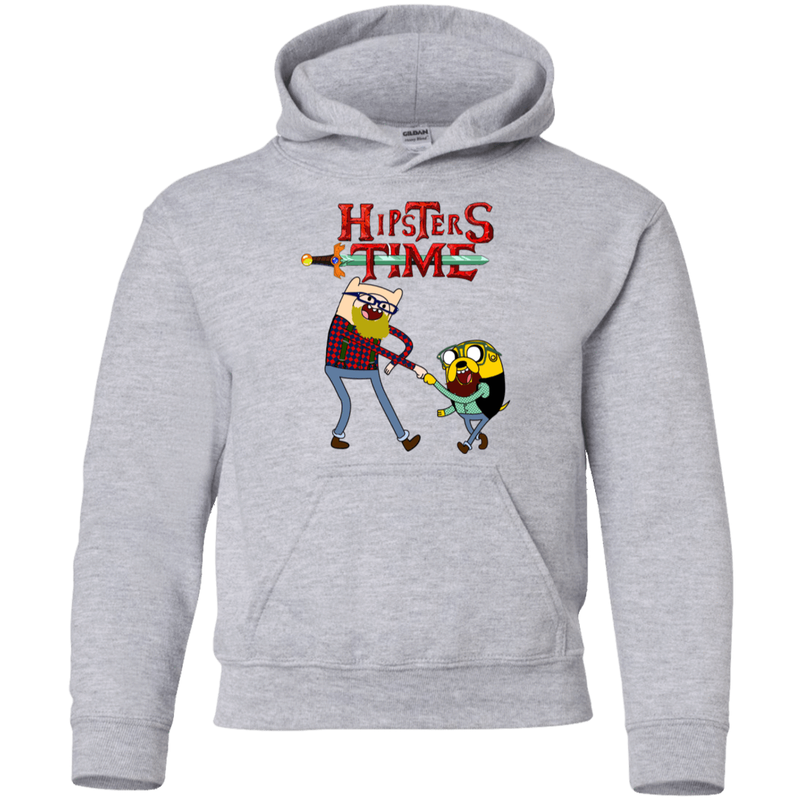 Sweatshirts Sport Grey / YS Hipsters Time Youth Hoodie
