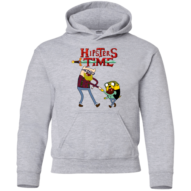 Sweatshirts Sport Grey / YS Hipsters Time Youth Hoodie