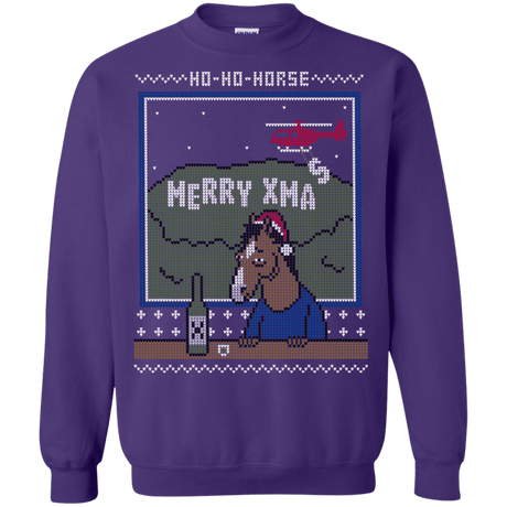 Sweatshirts Purple / S Ho Ho Horse Crewneck Sweatshirt