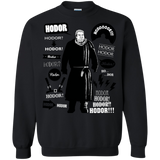 Sweatshirts Black / Small Hodor Famous Quotes Crewneck Sweatshirt