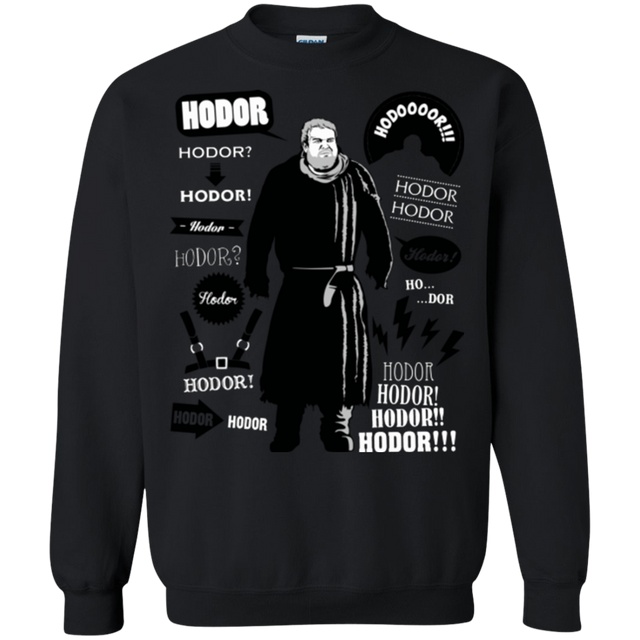 Sweatshirts Black / Small Hodor Famous Quotes Crewneck Sweatshirt