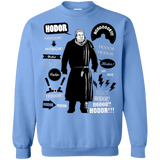 Sweatshirts Carolina Blue / Small Hodor Famous Quotes Crewneck Sweatshirt