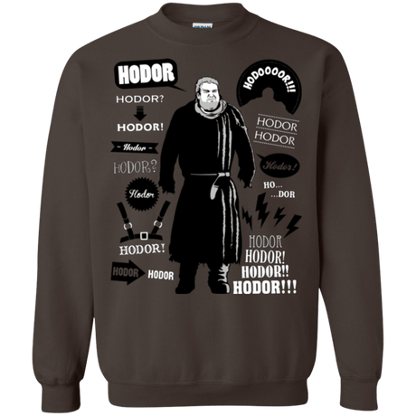 Sweatshirts Dark Chocolate / Small Hodor Famous Quotes Crewneck Sweatshirt