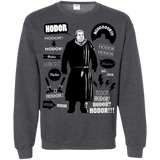 Sweatshirts Dark Heather / Small Hodor Famous Quotes Crewneck Sweatshirt