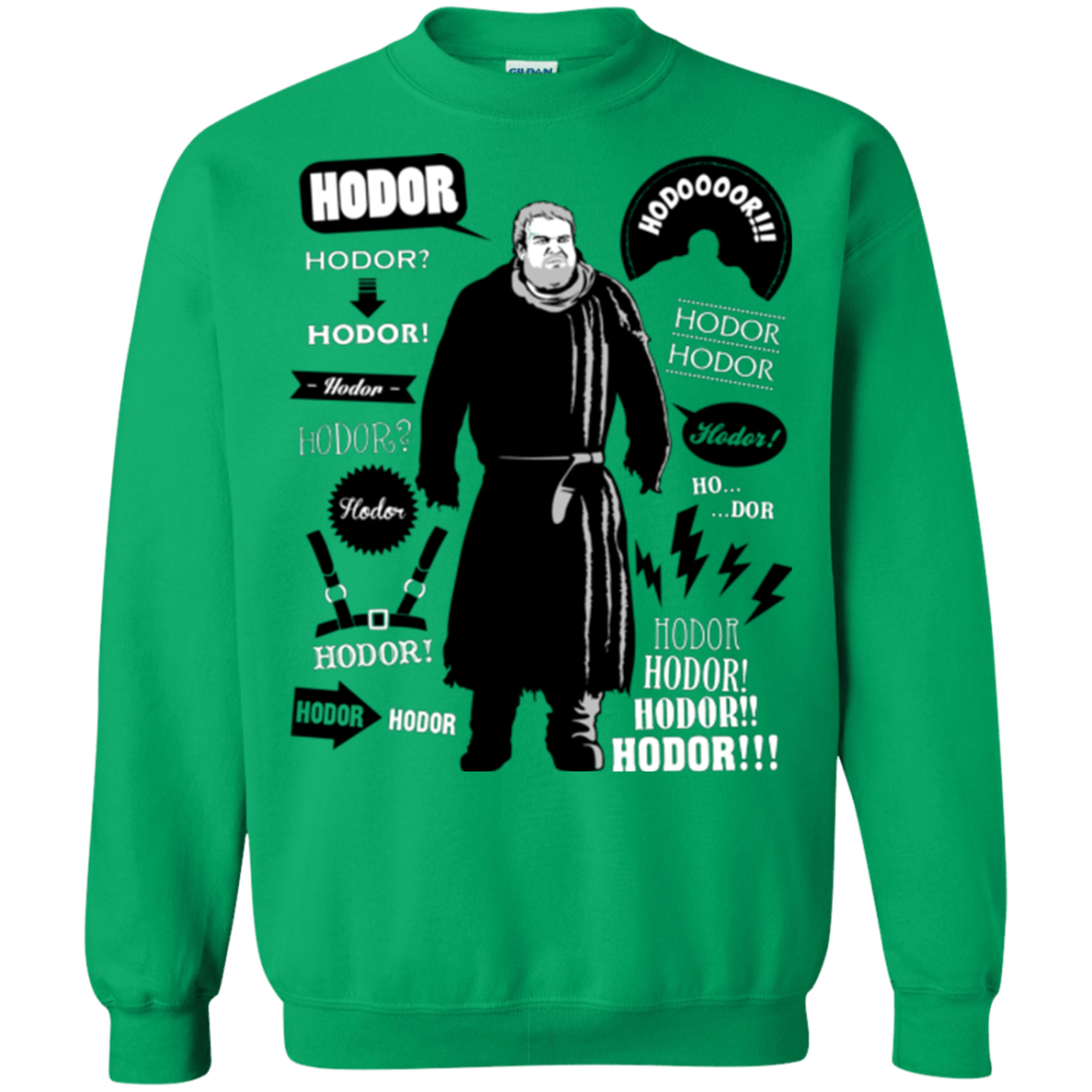 Sweatshirts Irish Green / Small Hodor Famous Quotes Crewneck Sweatshirt