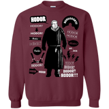 Sweatshirts Maroon / Small Hodor Famous Quotes Crewneck Sweatshirt