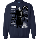 Sweatshirts Navy / Small Hodor Famous Quotes Crewneck Sweatshirt