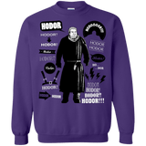 Sweatshirts Purple / Small Hodor Famous Quotes Crewneck Sweatshirt