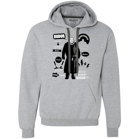 Sweatshirts Sport Grey / Small Hodor Famous Quotes Premium Fleece Hoodie