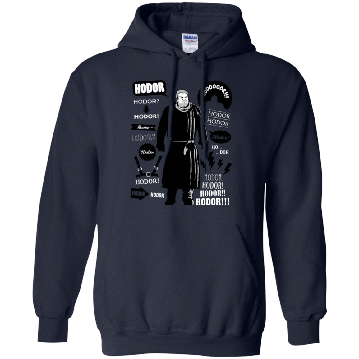 Sweatshirts Navy / Small Hodor Famous Quotes Pullover Hoodie