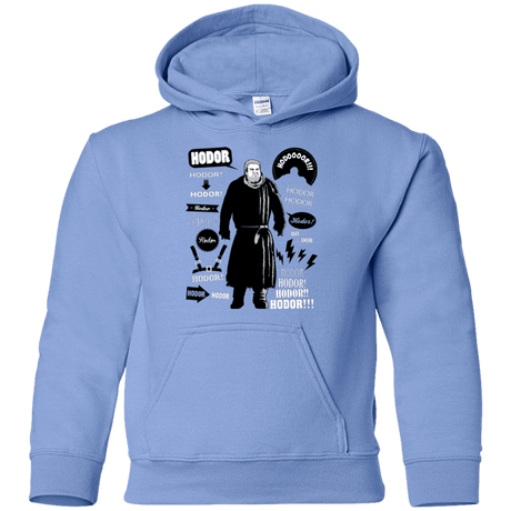 Sweatshirts Carolina Blue / YS Hodor Famous Quotes Youth Hoodie