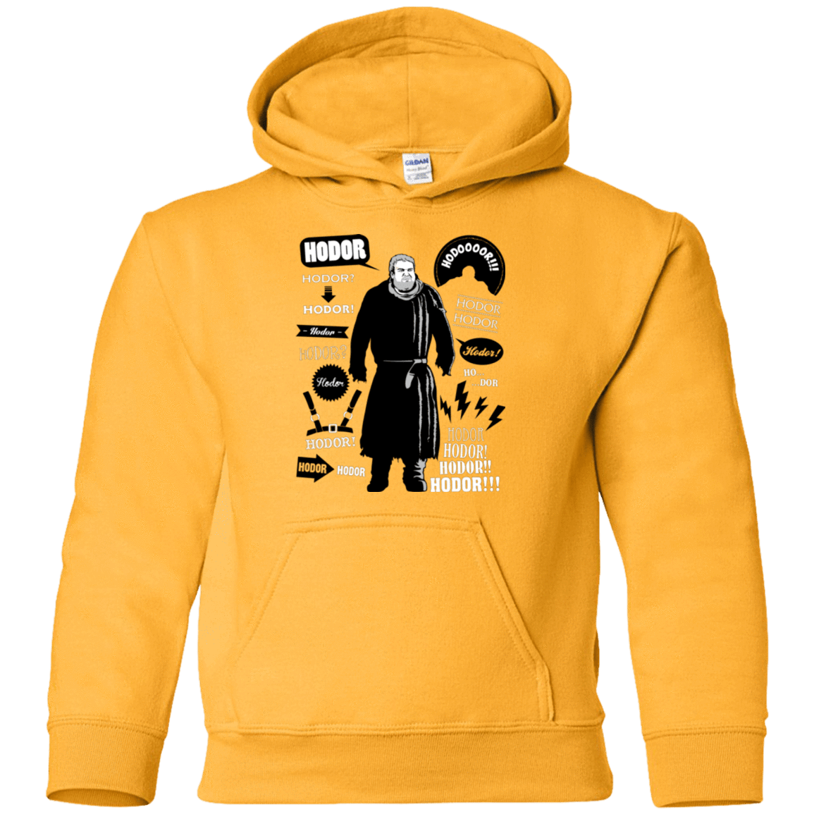 Sweatshirts Gold / YS Hodor Famous Quotes Youth Hoodie