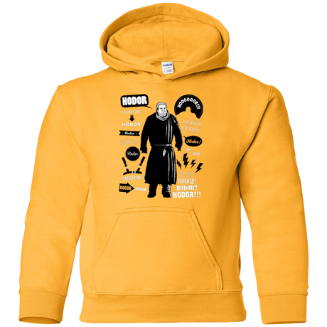 Sweatshirts Gold / YS Hodor Famous Quotes Youth Hoodie