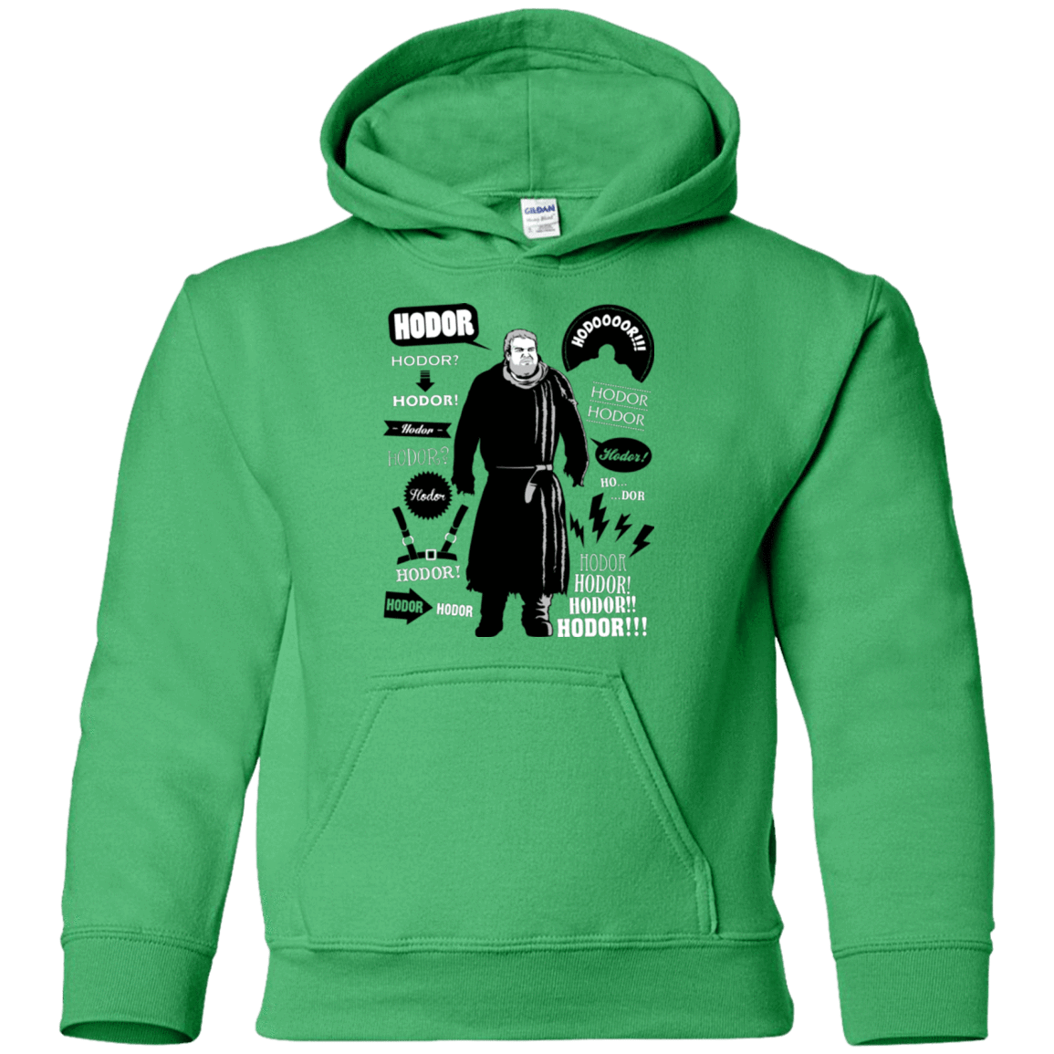 Sweatshirts Irish Green / YS Hodor Famous Quotes Youth Hoodie