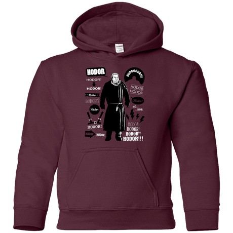 Sweatshirts Maroon / YS Hodor Famous Quotes Youth Hoodie