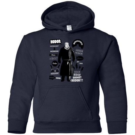 Sweatshirts Navy / YS Hodor Famous Quotes Youth Hoodie
