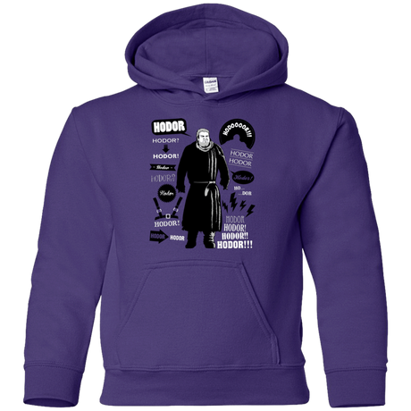 Sweatshirts Purple / YS Hodor Famous Quotes Youth Hoodie