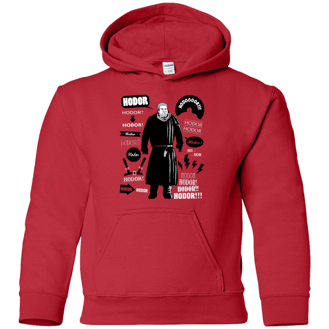 Sweatshirts Red / YS Hodor Famous Quotes Youth Hoodie