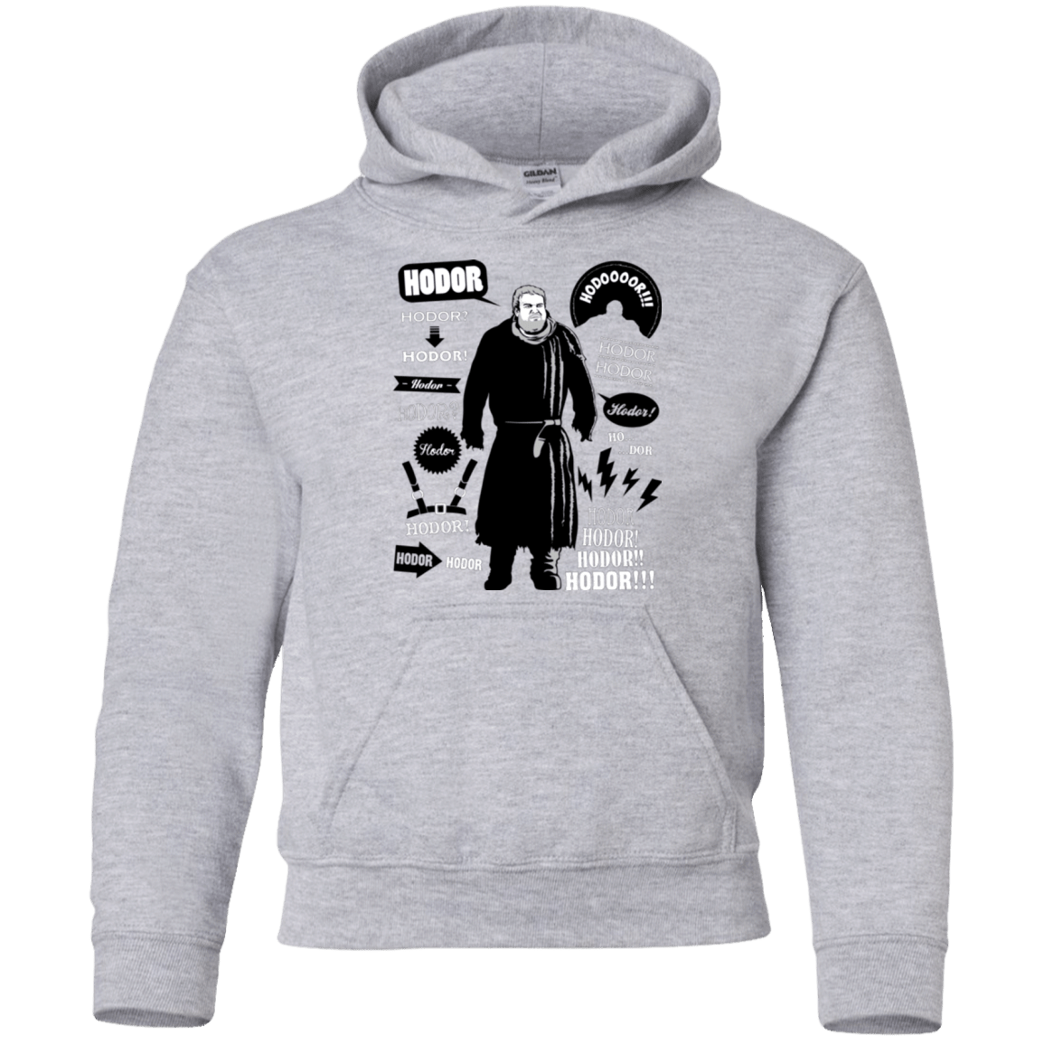 Sweatshirts Sport Grey / YS Hodor Famous Quotes Youth Hoodie