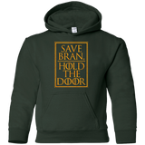 Sweatshirts Forest Green / YS Hold the Door Youth Hoodie